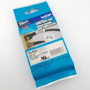 Brother‎ P Touch TZE FX231 Flexible Cable Wire Tape 1/2" 0.47in x 26.2ft NEW NIP